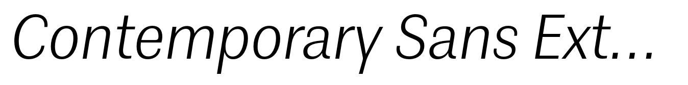 Contemporary Sans Extralight Italic